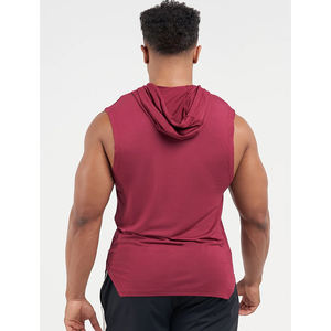 Sudadera con Capucha sin Mangas 100% Algodón, Deportiva, Ajustada, con Cordón Bordado, Personalizada para Hombre - Product Image 6