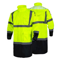 Chubasquero largo de poliéster con logotipo personalizado para hombre, traje de lluvia de fútbol impermeable con características fluorescentes