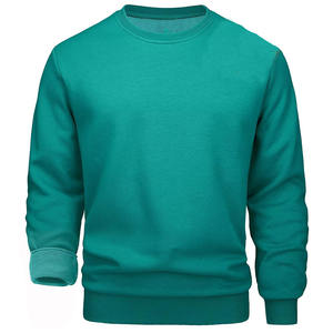 Sudadera con capucha personalizada de color sólido para hombre Sudaderas con capucha mezcladas de algodón básicas de manga larga transpirables con logotipo personalizado para hombre - Product Image 1