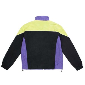 Veste coupe-vent en nylon respirant pour hommes, logo personnalisé, coupe-vent, conception de blocs de couleurs, fermeture éclair de grande taille pour l'extérieur, vente en gros - Product Image 2