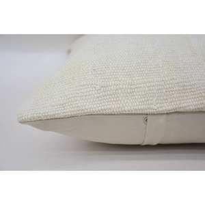 Beige Wool Kantha Patchwork Toile <b>Pillow</b> 16x24 Inch Floral Embroidered Vintage Accent <b>Pillow</b> for <b>Sofa</b> Decor - Product Image 4