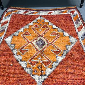 3.3x10.4 ft Turkish <b>Runner</b> Rug, Vintage <b>Red</b> Patchwork Rug - Product Image 4