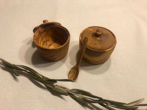 Envases de azúcar de madera hechos a mano de color natural de diseño ventajoso y ollas estándar recién llegado azucarero de madera de la India - Product Image 4