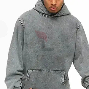 Sudaderas con Capucha para Hombre, Estilo Desgastado, con Logotipo Personalizado, Bordado, Antipilling, de Felpa Gruesa, para Uso Casual, Venta al Por Mayor - Product Image 2