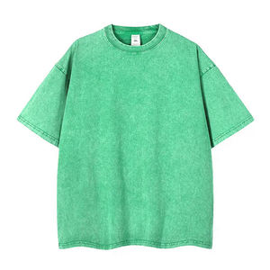 Camiseta personalizada para hombre 250gsm Drop Shoulder Graphic Heavyweight T-shirt Luxury Blank Heavy Cotton Streetwear Camisetas de gran tamaño - Product Image 5