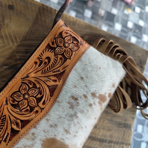 Bolso de mano de piel de vaca de estilo vaquero, bolso de mano de piel de vaca a precio mayorista - Product Image 5