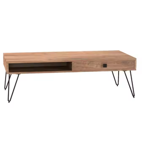 Mesa de comedor extensible moderna, pieza central, sala de estar, madera y Metal, alta calidad, recién llegados, precios económicos - Product Image 2