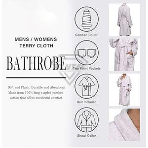 2025 Men And Women Fleece Bath Robes Dressing For Men's Plus Size Winter Lovers Luxury Warm Long Velvet Plush Spa Bathrobe - Product Image 3