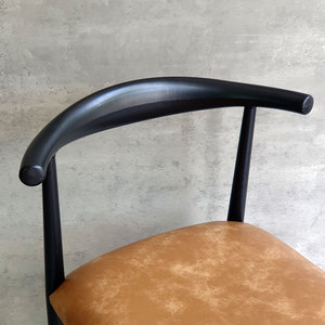 Silla de Café de Cuero Sintético Tejido con Estructura de Hierro con Recubrimiento en Polvo GCF159 - Product Image 6