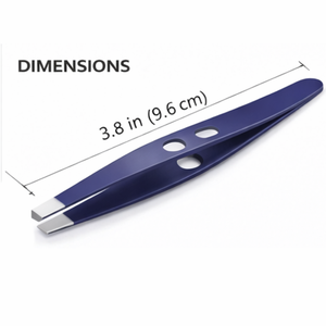 Pinzas de Cejas de Acero Inoxidable Azul de Primera Calidad, Duraderas y Precisas, con Punta Inclinada, Herramienta de Belleza para Depilación de Cejas con Diseño Antideslizante - Product Image 3