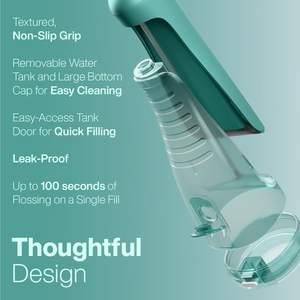 Irrigador Bucal AquaSonic Aqua Flosser PRO - Irrigador Bucal Eléctrico Recargable Inalámbrico con Control por Aplicación, Portátil, de Plástico, para Dientes, Encías y Lengua - Product Image 2
