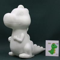 Tirelire dinosaure en vinyle de 20 cm de hauteur, à peindre soi-même, motif Ours fluide ou Ours violent, pour enfants, matériaux écologiques EN71