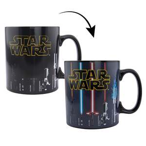 Tasse en céramique Star Wars ODM 600 ml, tasse thermos faite à la main, design moderne, tasse sabre laser XL originale avec cuillère de sécurité pour cadeaux - Product Image 1