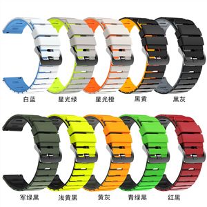 Correa de Reloj Deportiva Universal de 22 mm, Directo de Fábrica, Silicona Bicolor, Resistente al Agua, Correa Suave de Repuesto para <span class=keywords><strong>Garmin</strong></span> y Relojes Inteligentes - Product Image 4