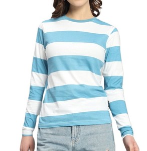 Ladies Premium Quality Plus Size Breathable Ladies Tee Shirts Relaxed Fit Casual Women 100% Cotton for Girls Twin Color - Product Image 1
