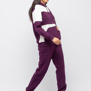 ชุดวอร์มมีฮู้ดสำหรับผู้หญิง, ชุดวอร์มแฟชั่นกางเกงสองชิ้นระบายอากาศได้ดีขนาดใหญ่พิเศษสำหรับใส่ในฤดูร้อนโลโก้ฤดูใบไม้ร่วง - Product Image 5