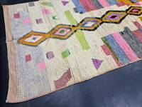 Auténtica Alfombra Marroquí Boujaad 5x8, Hecha a Mano, de Lana Bereber Rosa, Estilo Boho Chic, Alfombras y Conjuntos de Alfombras Elegantes y Acogedoras