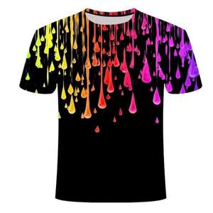 เสื้อยืดคอกลมผ้าโพลีเอสเตอร์แห้งเร็วสำหรับผู้ชายพิมพ์ลาย - Product Image 1