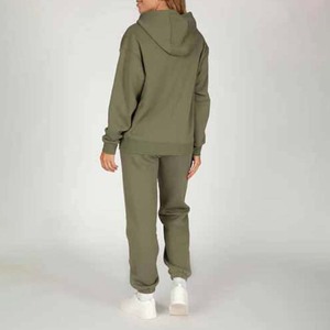 Conjunto de chándal de cintura elástica con logotipo FRONTAL 2 en 1 de secado rápido deportivo con estampado de peso pesado 100% de algodón para mujer al por mayor - Product Image 2