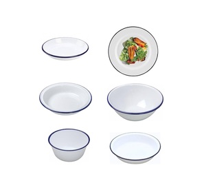 DESIGN DÉCORATIF PEINT MINIMALISTE DE HAUTE QUALITÉ ÉMAIL ALIMENTAIRE RIZ ASSIETTES DE SERVICE PLATS POUR CUISINE MAISON ET RESTAURANT - Product Image 6