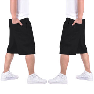 2025 nuevos pantalones cortos holgados de verano de algodón 100% para hombre, estilo informal cómodo con patrón de diseño clásico, Color sólido - Product Image 2