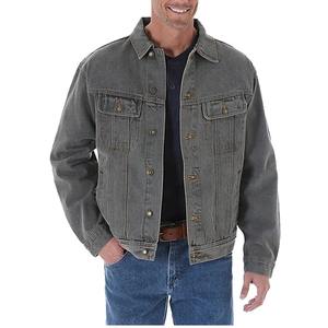 Veste en jean pour homme, fabrication en usine, sans capuche, boutons sur le devant, veste en jean personnalisée imprimée - Product Image 1