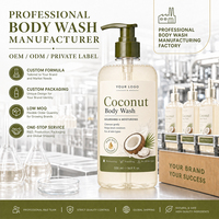 Gel Douche Hydratant et Nourrissant à la Noix de Coco, Marque Privée OEM, Doux et Hydratant, Vente en Gros
