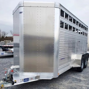 Affordable 60 Ton 3 Axles Animals Livestock Cattle Sheep Chicken Transport Sidewall Fence Cargo Truck Semi <b>Trailer</b> For Sale - Product Image 1