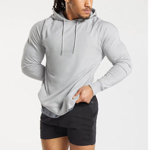 Sudadera con capucha y logotipo personalizado de calidad superior 320 Gsm, peso pesado, dobladillo curvo en blanco, forro polar liso suave, ajuste atlético, deportes, hombres, gimnasio, entrenamiento - Product Image 6