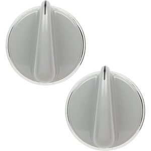 2 perillas de control de plástico gris WH01X10462 compatibles con secadora General Electric - Product Image 1