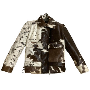Fournisseur en gros – Nouvelle veste en cuir de vachette pour homme, style hiver, haute qualité, impression de logo personnalisée, coupe-vent et imperméable - Product Image 1