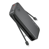 Prise murale ca ultra-mince câble intégré 22.5W chargeur rapide 20000mAh batterie Portable de grande capacité pour les banques d'alimentation Iphone