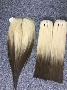 Cabello Remy, cabello vietnamita, conjunto completo, máquina Frontal transparente HD, trama doble para Mix 4/60, extensiones humanas de alta calidad - Product Image 2