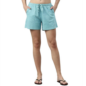 Shorts de survêtement décontractés à la mode pour femmes en gros taille haute pantalon en coton élastique couleur unie respirant BD" - Product Image 4