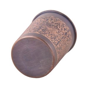 Traditional Indian copper tumbler handcrafted durable stylish <b>drinkware</b> perfect for home dining and wellness use - Product Image 4