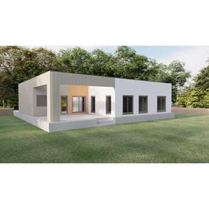 Villa Moderna Minimalista con Estructura de Acero, Exterior Blanco, 135m², 2 Dormitorios, 2 Baños, Diseño Personalizable - Product Image 1