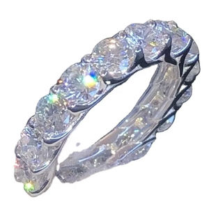 แหวนเพชรโมอิสสีขาวเงินขโมย925แหวนหมั้นปรับแต่งได้ตามต้องการ - Product Image 3