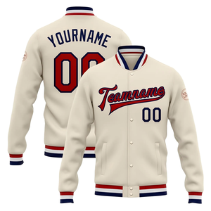 Blouson de baseball vintage en polyester avec logo OEM personnalisable pour hommes design à col montant pour la saison hivernale - Product Image 3