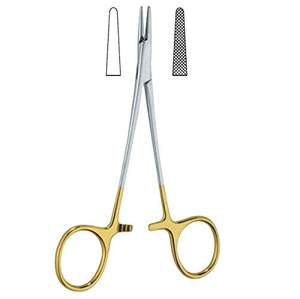 Porte-aiguille manuel Baumgartner 14 cm en acier inoxydable de qualité chirurgicale, carbure de tungstène, ensemble d'instruments à aiguilles de qualité supérieure - Product Image 5