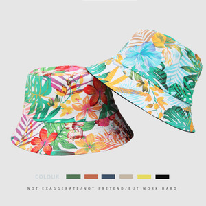Sombrero de Pescador con Estampado Floral, Unisex, Casual, para Verano, Protección Solar, Vacaciones, Ligero, Plegable, Estilo Hawaiano, OEM - Product Image 1