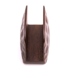 Porte-serviettes en bois moderne Ron Puli Bitter Coffee Varnish - Durable et écologique pour les restaurants, les salons, les fêtes, les mariages - Product Image 3