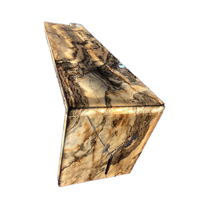 Nouveau matériau impression 3D pierre de luxe naturel rétro-éclairé onyx <span class=keywords><strong>marbre</strong></span> île comptoir <span class=keywords><strong>bar</strong></span> haut translucide conception - Product Image 1