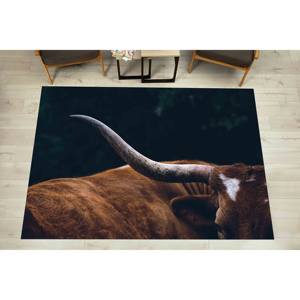 Tapis à imprimé animal Longhorn : tapis antidérapant, tapis doux non tissé - Product Image 4