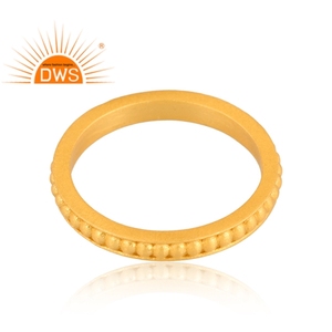 Latest Trending Sterling <b>Silver</b> 18K Gold <b>Plated</b> Band Ring Demi Fine Jewelry for Women Gift for Her - Product Image 3