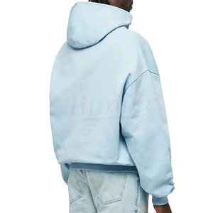 Personnalisable 300 Gsm Coton Cropped Hooded Sweatshirt pour Hommes Oversized Zip Heavyweight Hoodie - Product Image 3