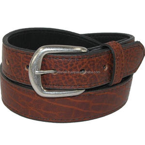 Cinturón informal de cuero para hombre, pulsera de cuero con patrón de cocodrilo teñido de tambor, a la moda, todos los tamaños personalizados, OEM de fábrica, venta al por mayor - Product Image 4