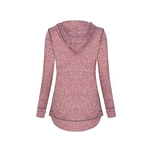 Sweat à capuche de couleur unie pour femmes Oversize Black Hooded Sweatshirt - Product Image 6