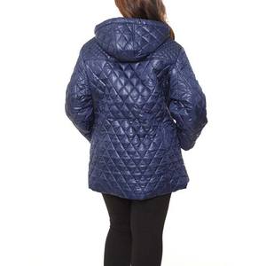 Women's Zipper Closure High Quality <b>Canvas</b> <b>Plain</b> Dyed Waterproof Windproof Breathable Quilted Winter Puffer Jacket OEM Pakistan - Product Image 6