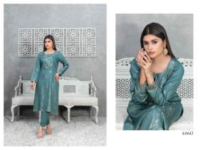 Haute qualité dames modeste mode Salwar Kameez hiver agrafe imprimé fleuri droite naturel Broshia Banarsi tissu robe - Product Image 2