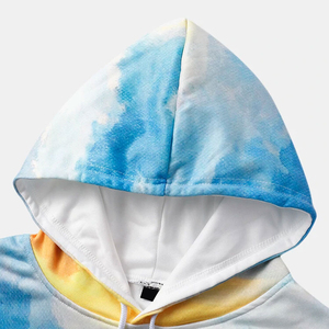 Sudadera con capucha con estampado completo DTG Impresión Digital All Over Print Sudaderas con capucha Básicos Algodón Mezclado Sudadera con capucha personalizada para hombres - Product Image 3